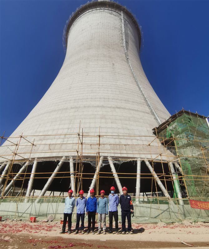 Capping of cooling tower #4 in power generation project of Guangxi ChiJi Steel Co., LTD